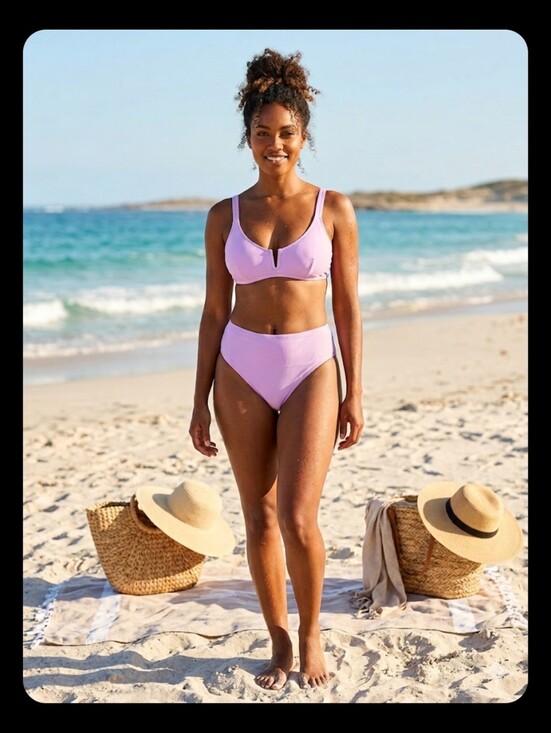 Rewind Other - Rewind Lilac High-Waist Bikini Set, NWT